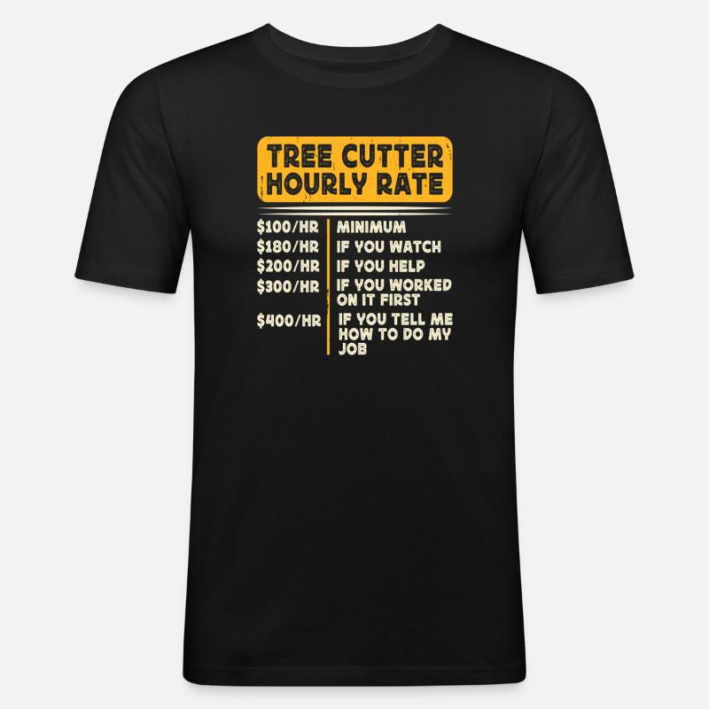Baumpfleger Holzarbeiter Waldarbeiter Geschenk - Männer Slim Fit T-Shirt - Schwarz