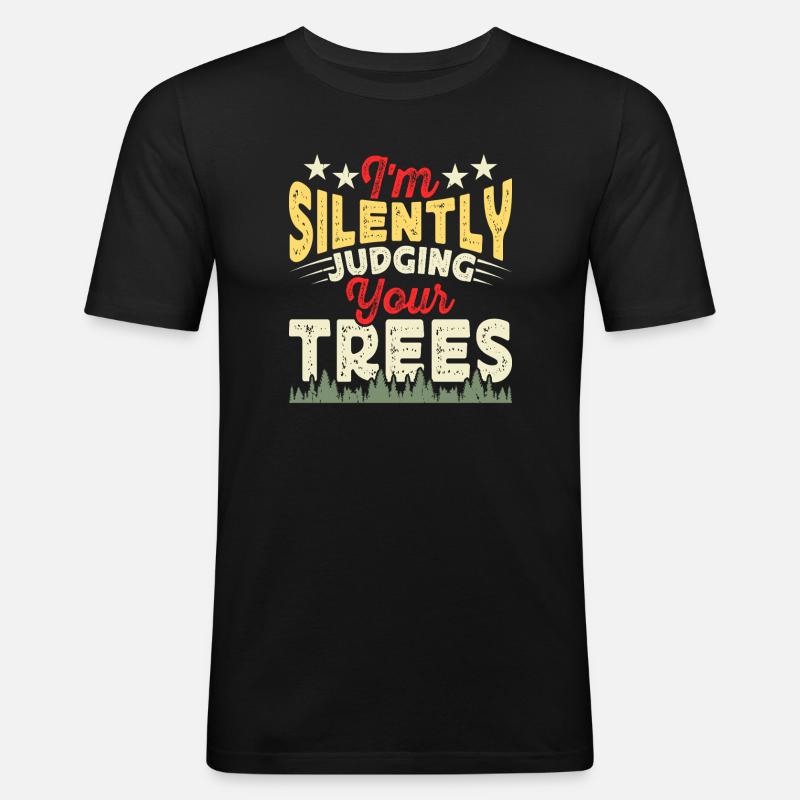 Baumpfleger Holzarbeiter Waldarbeiter Geschenk - Männer Slim Fit T-Shirt - Schwarz