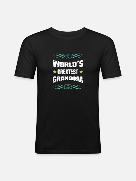 World's Greatest Grandma - Men's Slim Fit T-Shirt - black
