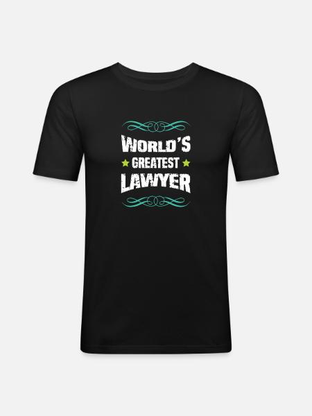 World's Greatest Lawyer Design - Men's Slim Fit T-Shirt - black