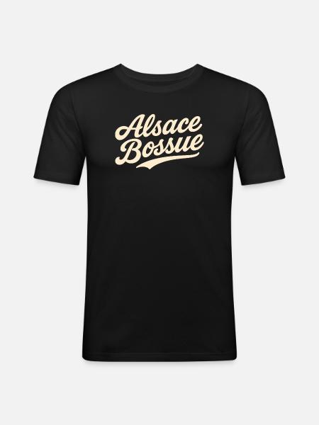 Alsace Bossue lettering - Men's Slim Fit T-Shirt - black