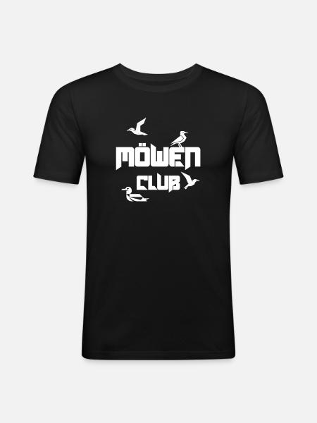 Seagulls Club - Men's Slim Fit T-Shirt - black