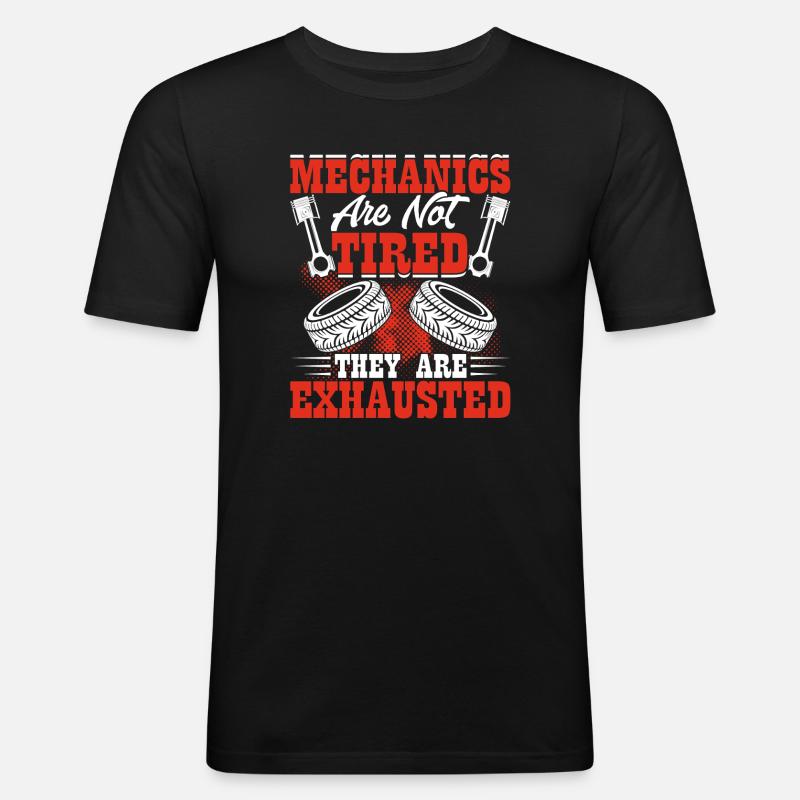 Mechanic Mechatronics Technician Handyman Gift - Men's Slim Fit T-Shirt - black