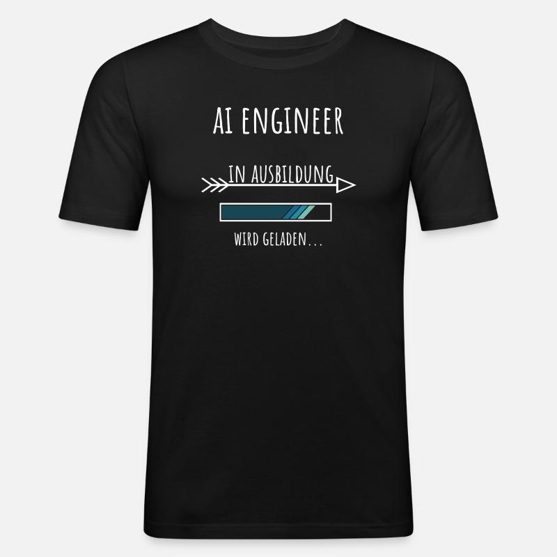 Künstliche Intelligenz Ausbildung AI Engineer - Männer Slim Fit T-Shirt - Schwarz