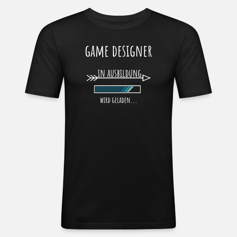 Game Design Beruf Ausbildung Game Designer - Männer Slim Fit T-Shirt - Schwarz