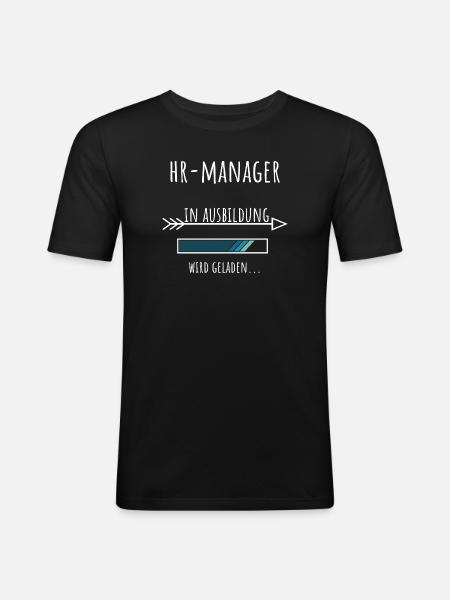 Personalmanagement Beruf Ausbildung HR-Manager - Männer Slim Fit T-Shirt - Schwarz