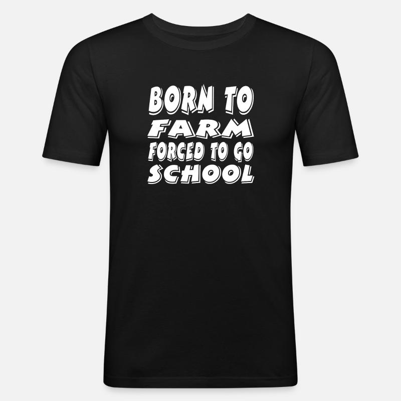 Bauernhof - Männer Slim Fit T-Shirt - Schwarz