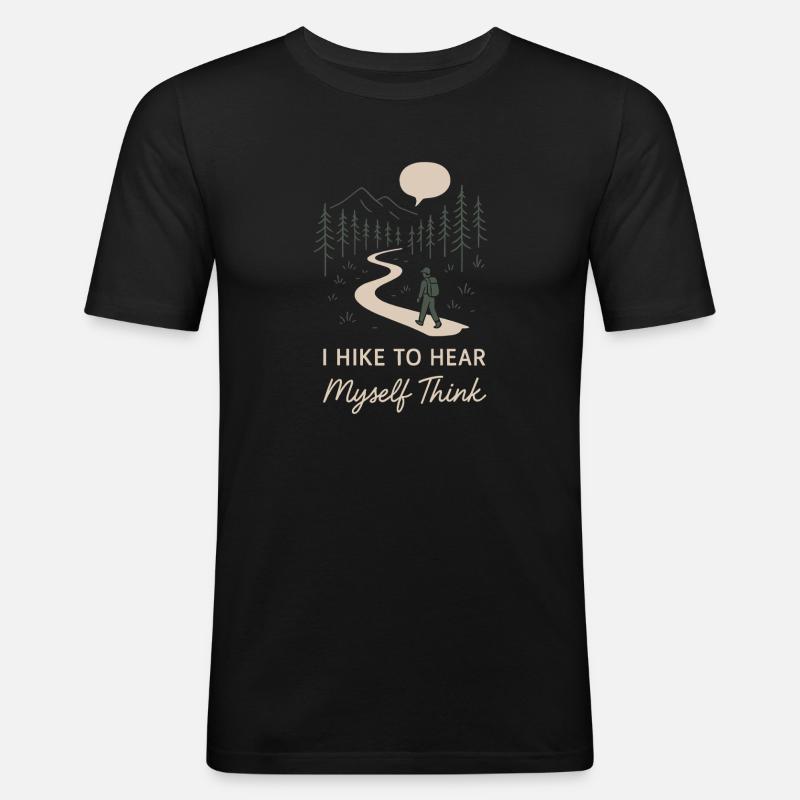 Solo Camping Introvertierter Camper Ruhiges - Männer Slim Fit T-Shirt - Schwarz