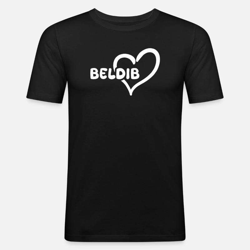 Beldib Beldib - Männer Slim Fit T-Shirt - Schwarz