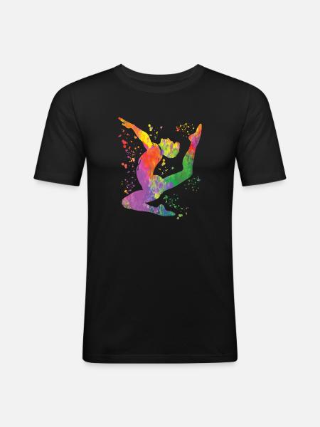 Turner Boden Kunstturnen - Männer Slim Fit T-Shirt - Schwarz