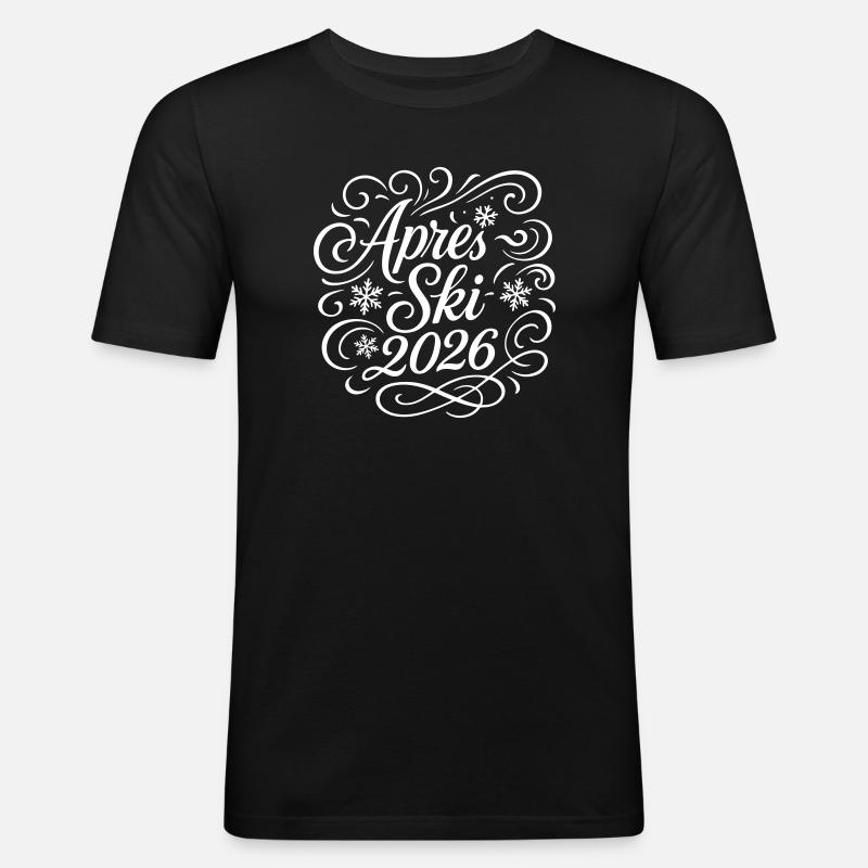 Apres Ski 2026 - Männer Slim Fit T-Shirt - Schwarz
