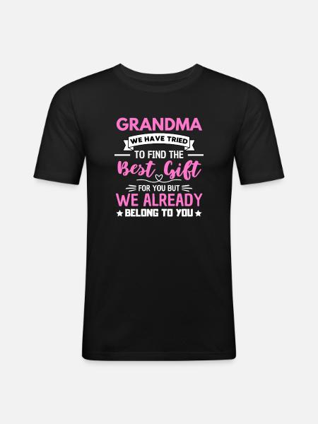 Lustiges Oma-Zitat für Großmutter - Männer Slim Fit T-Shirt - Schwarz