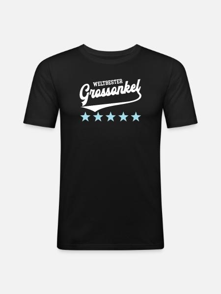 Great-Uncle Godfather Best Uncle Great-Uncle - Men's Slim Fit T-Shirt - black