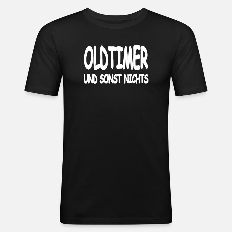 Oldtimer - Männer Slim Fit T-Shirt - Schwarz