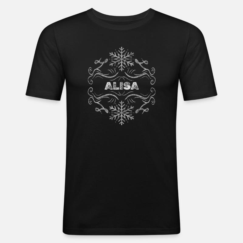 Vo als Ehefrau - Männer Slim Fit T-Shirt - Schwarz