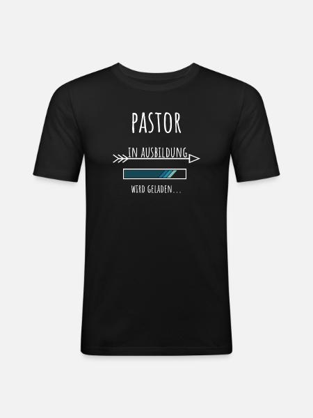 Theology Student Occupation Pastor Training - Men's Slim Fit T-Shirt - black