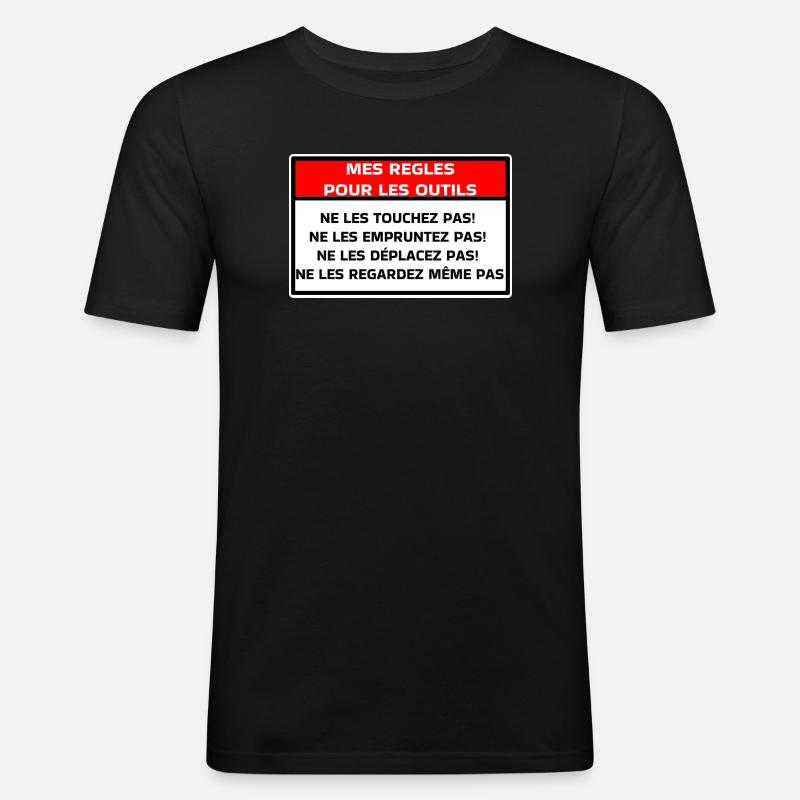 My rules for tools - Men's Slim Fit T-Shirt - black