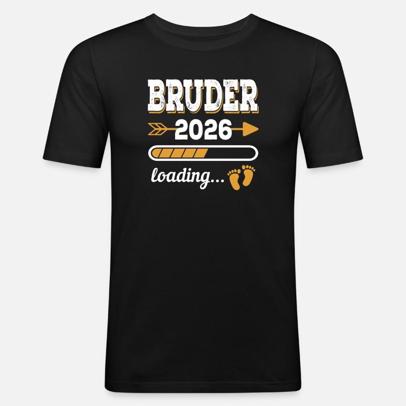 Brother 2026 Loading Siblings-to-be Gift - Men's Slim Fit T-Shirt - black