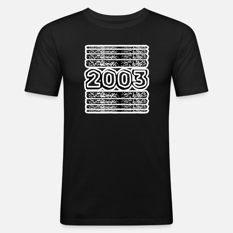 2003 2003 - Männer Slim Fit T-Shirt - Schwarz