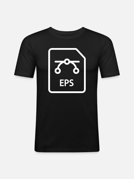 Fichier EPS - T-shirt près du corps Homme - noir