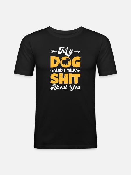 Best Dog Dad Gift Dog Lover - Men's Slim Fit T-Shirt - black