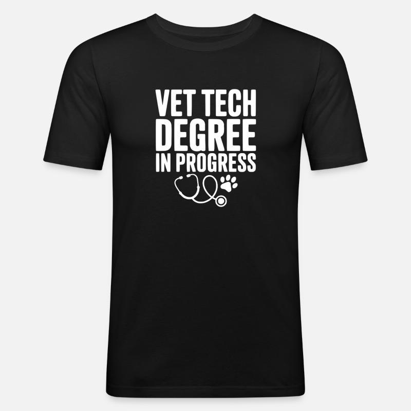 Studium der Veterinärtechnik in Arbeit - Männer Slim Fit T-Shirt - Schwarz