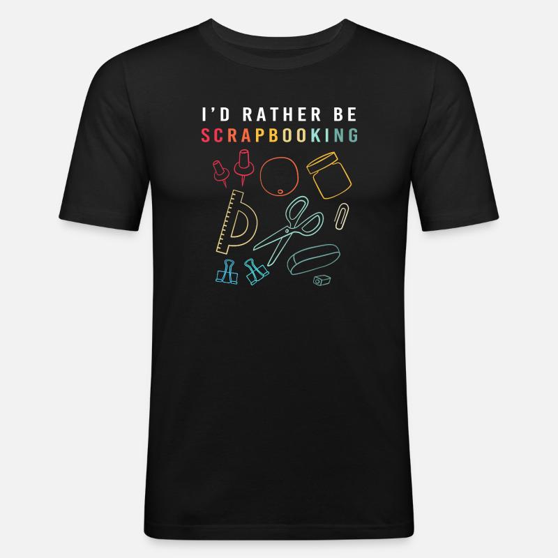 Scrapbook Scrapbooking - Männer Slim Fit T-Shirt - Schwarz