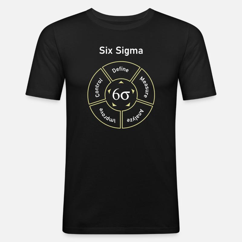 Six Sigma Process Define Measure - Men's Slim Fit T-Shirt - black