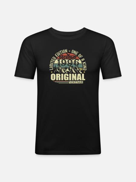 December 1996 December Anniversary December 1996 - Men's Slim Fit T-Shirt - black