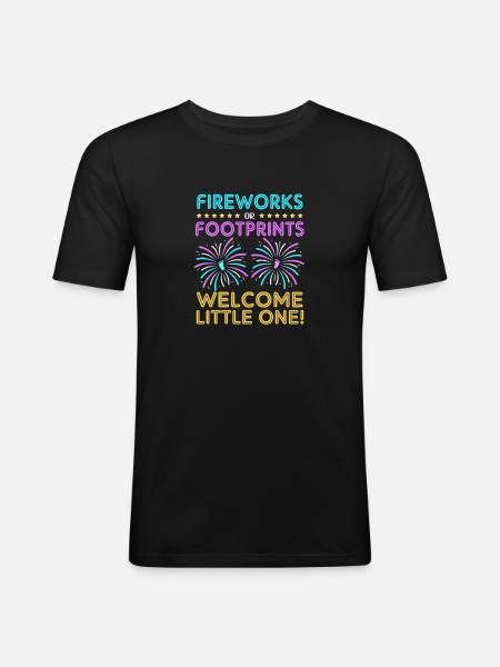 Gender Reveal New Year - Men's Slim Fit T-Shirt - black