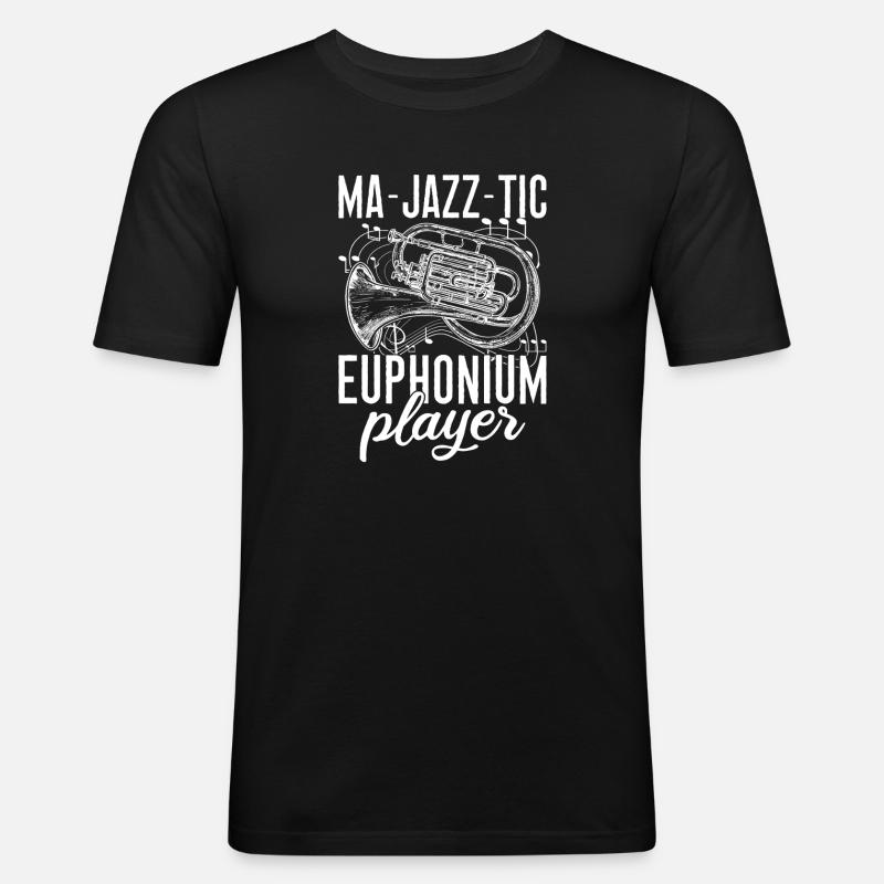 Baritone Player Ma-Jazz-Tic Player Euphonium - Men's Slim Fit T-Shirt - black
