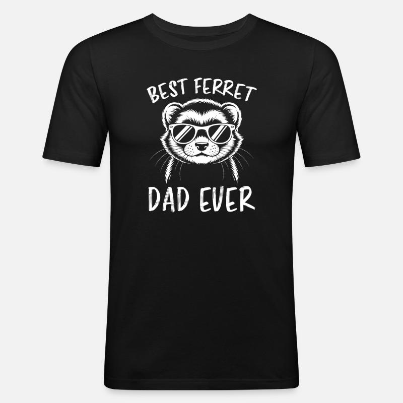 Frettchen Spruch Lustiges Frettchen Geschenk - Männer Slim Fit T-Shirt - Schwarz