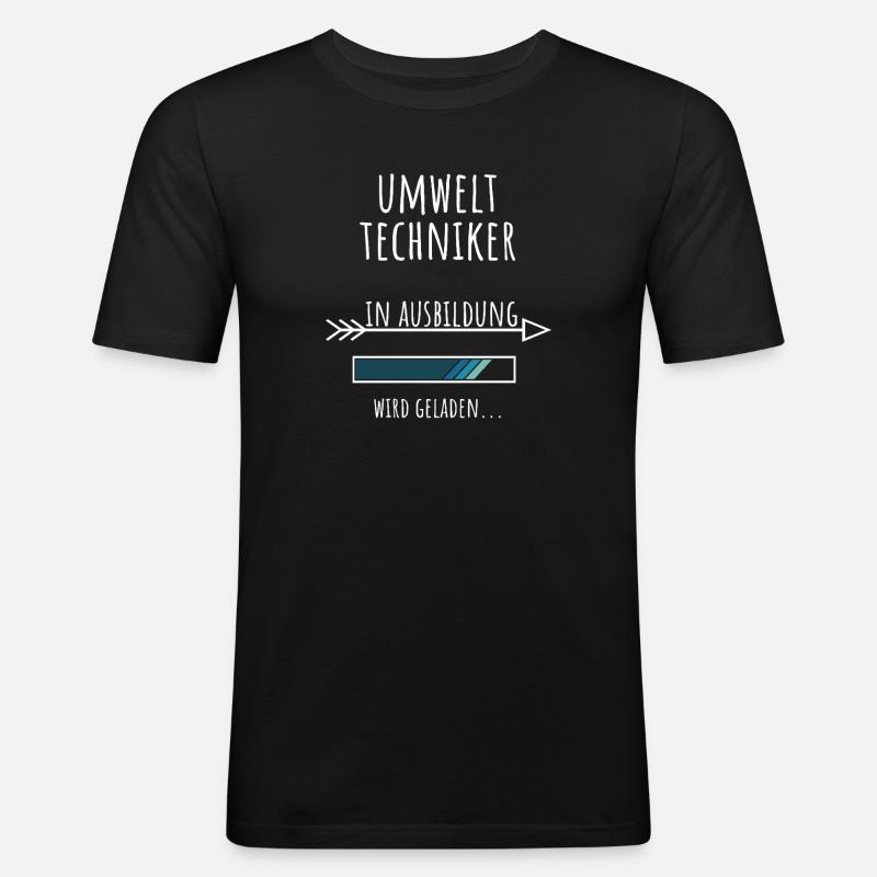 Environmental Technician Studies Occupation Training - Men's Slim Fit T-Shirt - black