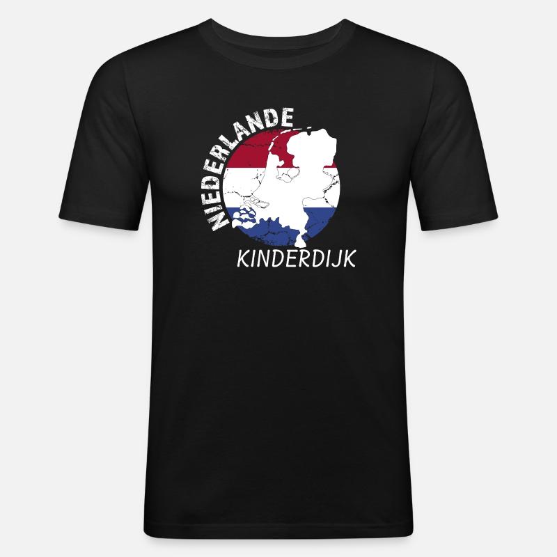 Kinderdijk - Men's Slim Fit T-Shirt - black