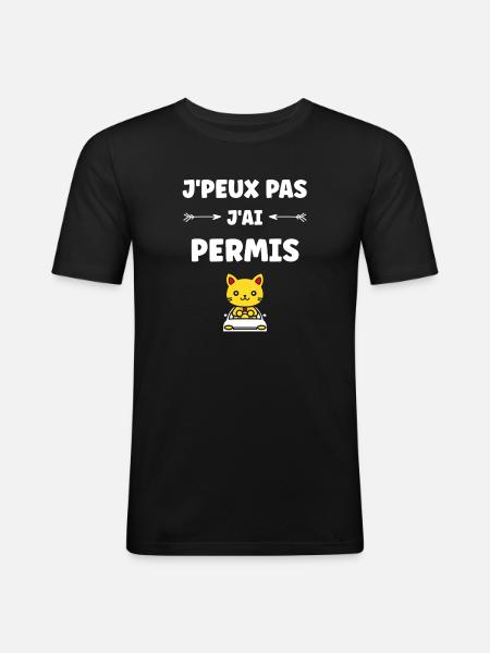 Junger Fahrer, Junger Fahrer, Führerschein - Männer Slim Fit T-Shirt - Schwarz