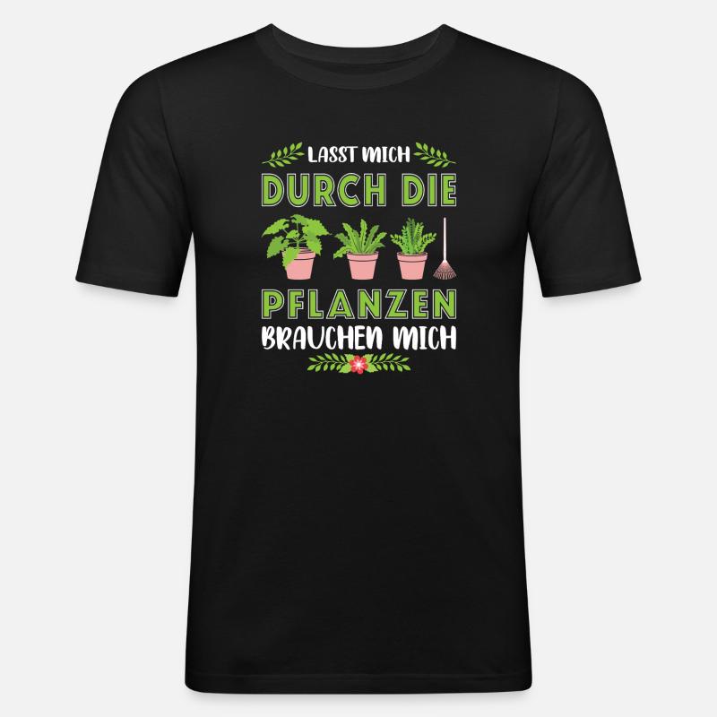 Garten Gärtner Gärtnern Gartenarbeit Gartenarbeit - Männer Slim Fit T-Shirt - Schwarz