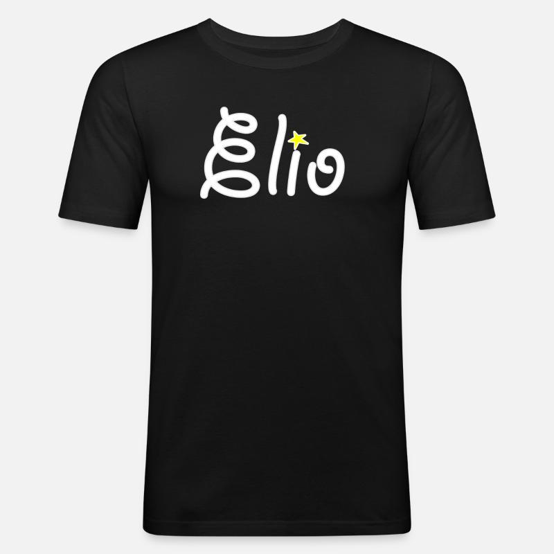 Elio - Männer Slim Fit T-Shirt - Schwarz