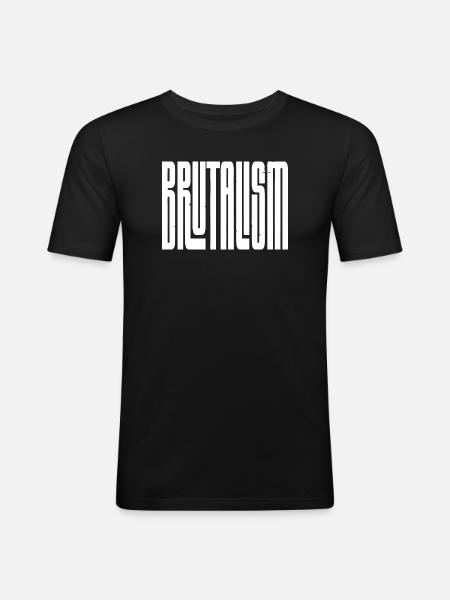 Brutalism Concrete Typography - Men's Slim Fit T-Shirt - black