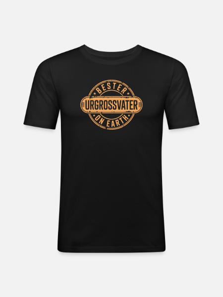 Best great-grandfather - Men's Slim Fit T-Shirt - black