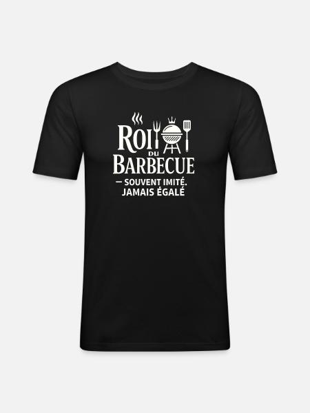 King of Barbecue Never Equaled - Men's Slim Fit T-Shirt - black