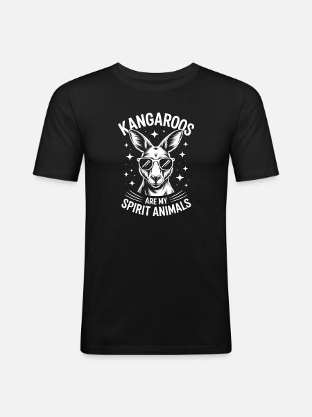 Kangaroo Saying Kangaroo Funny Kangaroo Gift - Men's Slim Fit T-Shirt - black