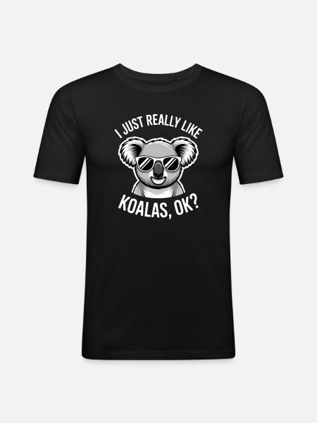 Koala Saying Koalas Funny Koala Gift - Men's Slim Fit T-Shirt - black
