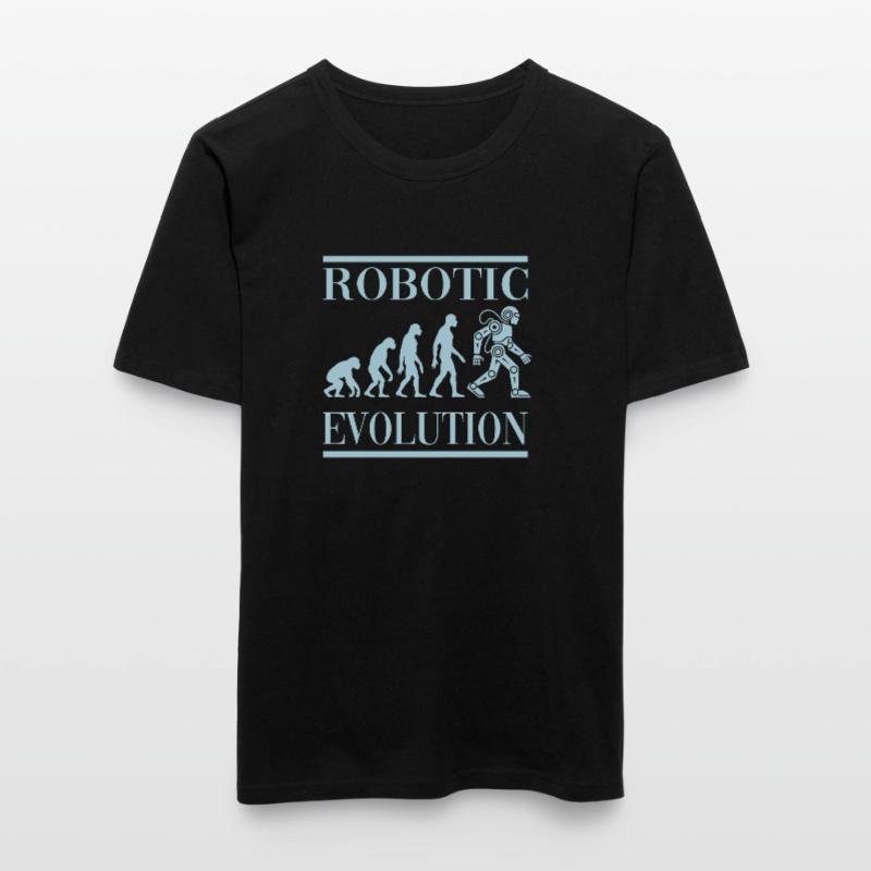 Robot Évolution Progrès Avenir Humain T-shirt près du corps Homme