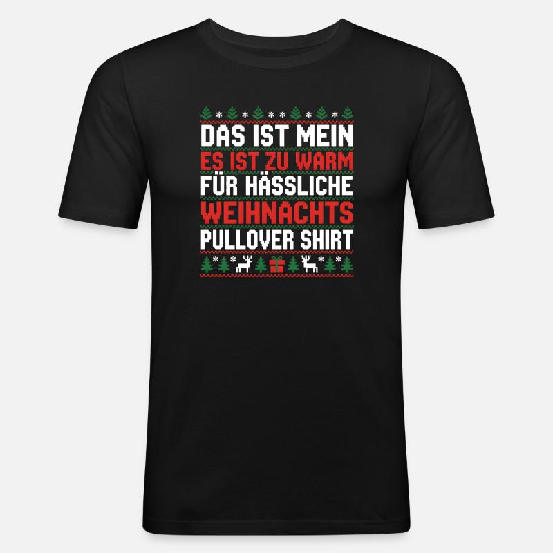 Weihnachten - Männer Slim Fit T-Shirt - Schwarz