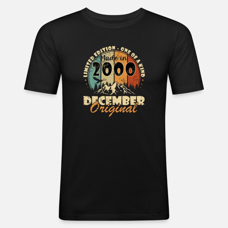 December 2000 Jubilee 2000 December - Men's Slim Fit T-Shirt - black