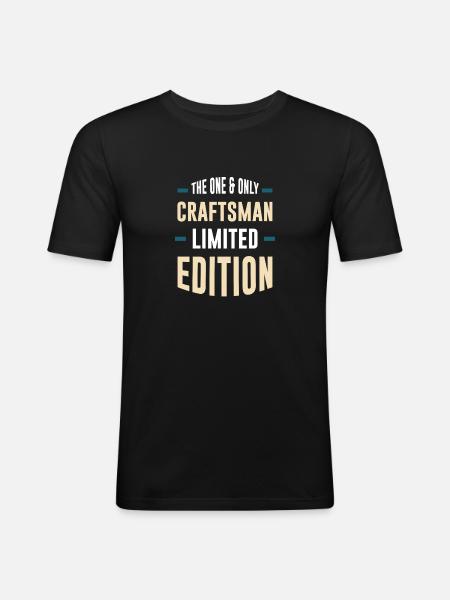 Craftsman Limited Edition Typo - Men's Slim Fit T-Shirt - black