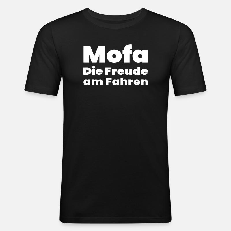Mofa - Männer Slim Fit T-Shirt - Schwarz