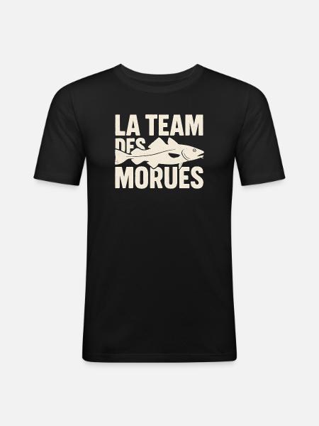 La Team Des Morues - T-shirt près du corps Homme - noir