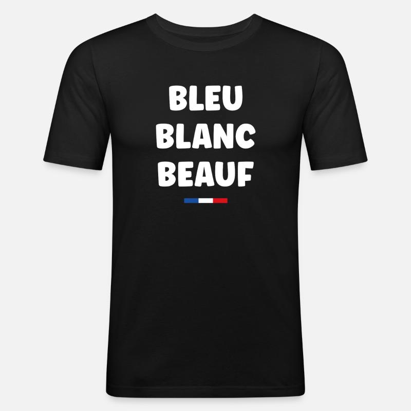 beauf - Männer Slim Fit T-Shirt - Schwarz