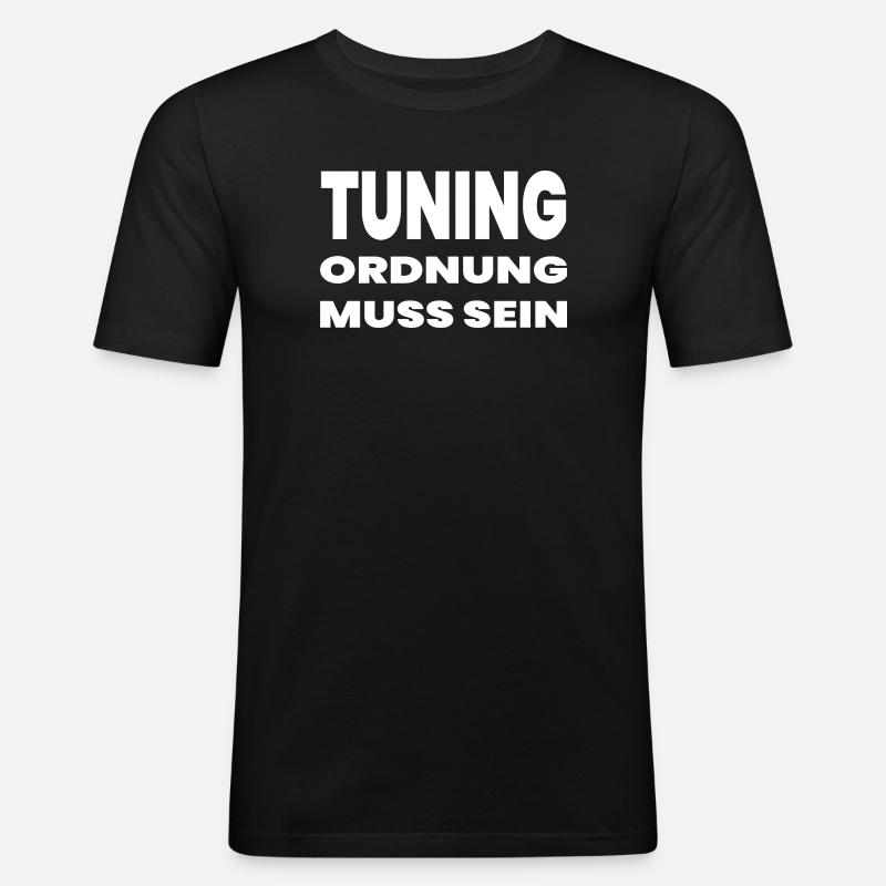 Tuning - Männer Slim Fit T-Shirt - Schwarz